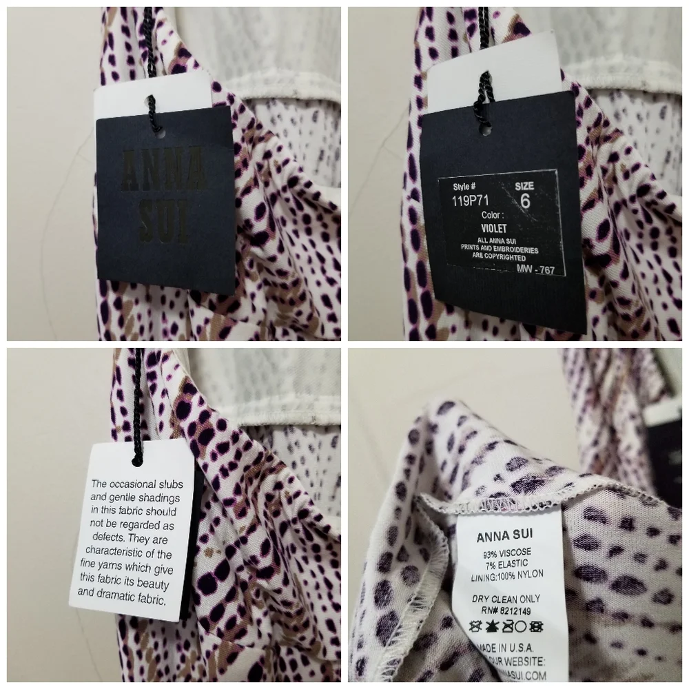 Anna Sui size 6 maxi printed dress - Picture 7 of 7